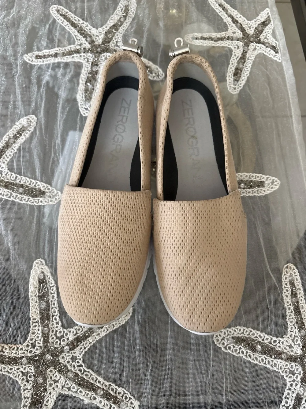 Cole Haan Knit Slip-On Sneakers in Nude